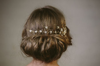 Sylvie Crystal And Pearl Wedding Hair Vine Bridal Comb, 4 of 12