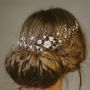 Sylvie Crystal And Pearl Wedding Hair Vine Bridal Comb, thumbnail 6 of 12