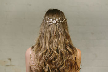 Sylvie Crystal And Pearl Wedding Hair Vine Bridal Comb, 11 of 12