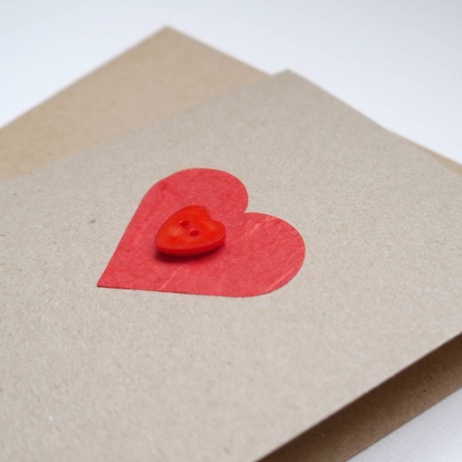 Red Love Heart Card By Be Golden | notonthehighstreet.com