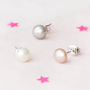 Darcey Fresh Water Pearl Stud Earrings, thumbnail 2 of 8