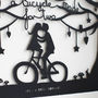 Romantic Bicycle Lovers Papercut Or Print In Mount, thumbnail 3 of 4