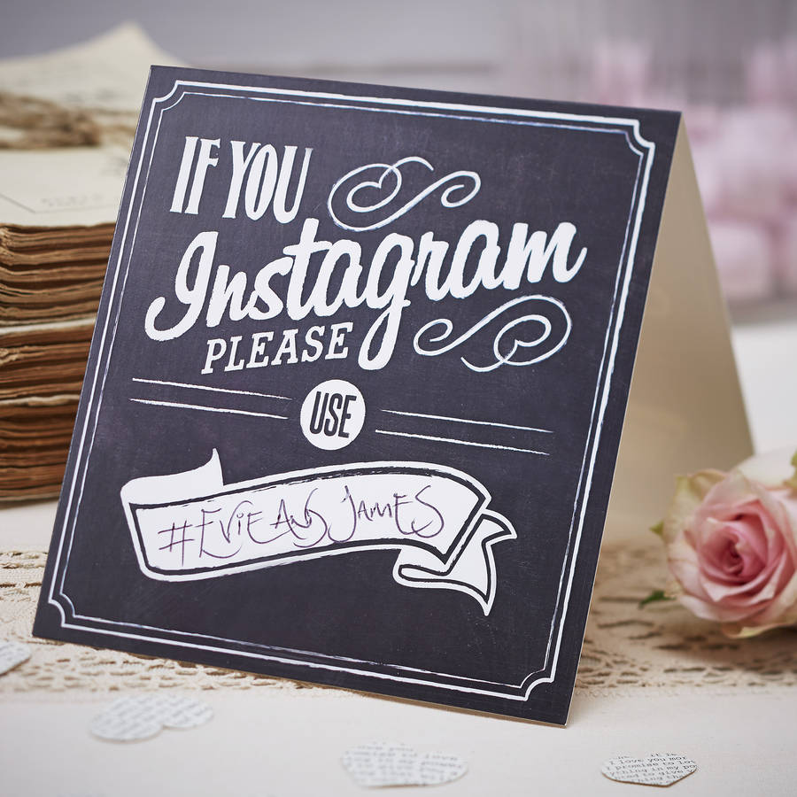 Vintage Style Chalkboard If You Instagram Signs