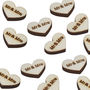 Vintage Mr And Mrs Wooden Heart Wedding Table Confetti, thumbnail 2 of 2