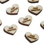 Vintage Just Married Wooden Heart Table Confetti, thumbnail 2 of 2