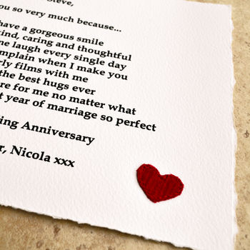 'Reasons I Love You…' Personalised Anniversary Gift, 10 of 12