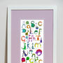 Personalised Dinosaur Alphabet Children's Print, thumbnail 9 of 12