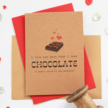 'I Love You More Than Chocolate' Card, 2 of 4