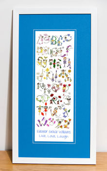 Personalised Fairy Alphabet Children's Print, 5 of 12