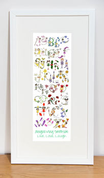 Personalised Fairy Alphabet Children's Print, 6 of 12