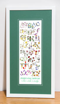 Personalised Fairy Alphabet Children's Print, 7 of 12