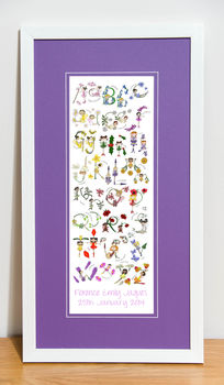 Personalised Fairy Alphabet Children's Print, 9 of 12