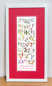 Personalised Fairy Alphabet Children's Print, 10 of 12