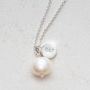 Kari Silver And Freshwater Pearl Personalised Necklace, thumbnail 2 of 10