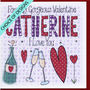 Personalised Champagne Valentine's Card, thumbnail 1 of 7