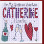 Personalised Champagne Valentine's Card, thumbnail 2 of 7
