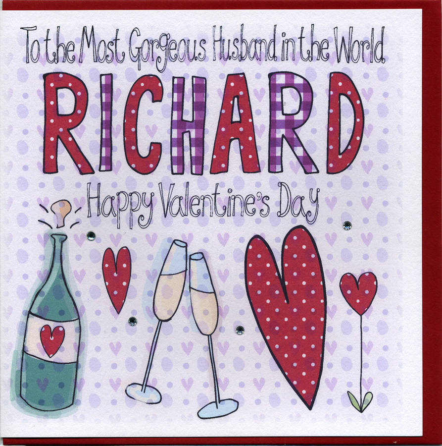 Personalised Husband Valentine Card By Claire Sowden Design