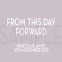 Personalised 'From This Day' Wedding Canvas, thumbnail 6 of 12