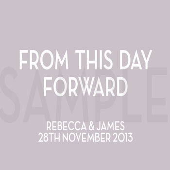 Personalised 'From This Day' Wedding Canvas, 6 of 12