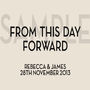 Personalised 'From This Day' Wedding Canvas, thumbnail 11 of 12