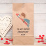 Personalised Flying Superhero Valentine Bag, thumbnail 1 of 5