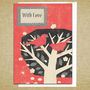 With Love Retro Greetings Card, thumbnail 1 of 2