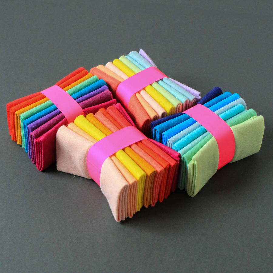 wool felt square pack by berylune