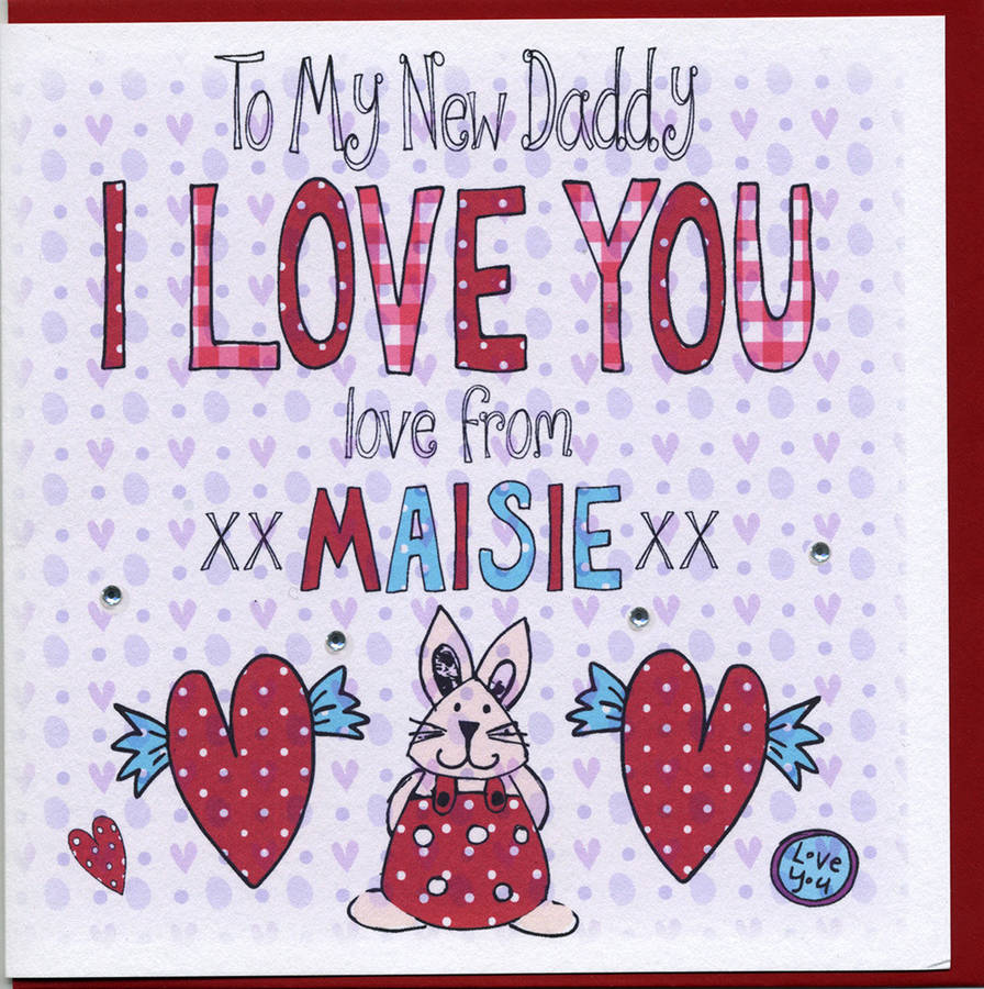 Personalised New Daddy Valentine Card By Claire Sowden Design