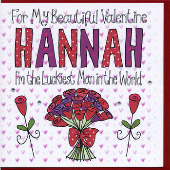Personalised Rose Bouquet Valentine Card, 2 of 8