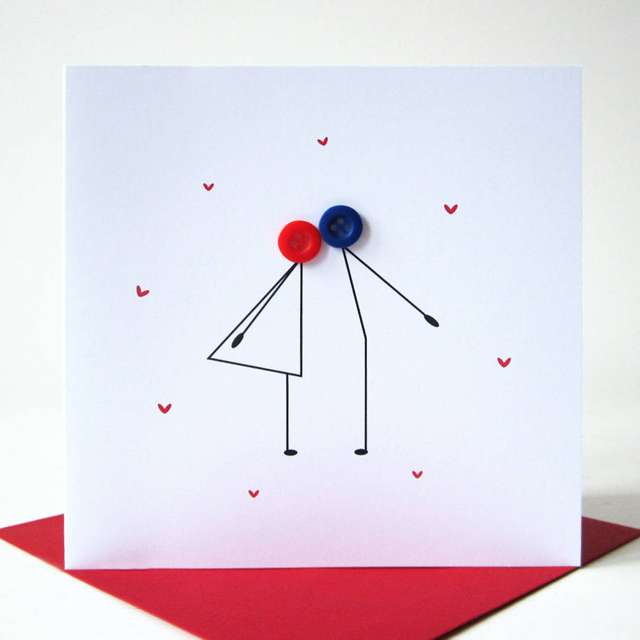 kissing couple card by mrs l cards | notonthehighstreet.com