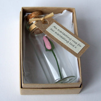 Tiny Personalised Rosebud In A Bottle, 10 of 12