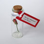 Tiny Single Rose In A Bottle With Personalised Message, thumbnail 3 of 11