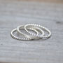 Stacking Rings Set Of Three In Solid Sterling Silver, thumbnail 2 of 5