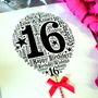 16th Happy Birthday Balloon Sparkle Card, thumbnail 6 of 12