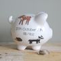 Personalised Woodland Animals Piggy Bank, thumbnail 2 of 2
