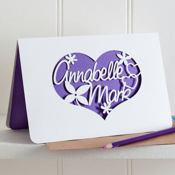 Love Couple Papercut Card, 2 of 7