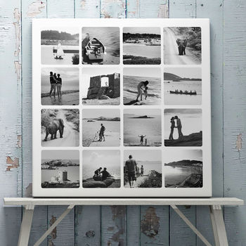 Personalised Photo Collage Canvas Or Print, 9 of 10