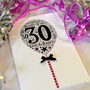 30th Happy Birthday Balloon Sparkle Card, thumbnail 5 of 12