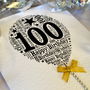 100th Happy Birthday Balloon Sparkle Card, thumbnail 7 of 11
