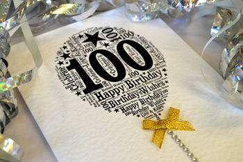 100th Happy Birthday Balloon Sparkle Card, 7 of 11