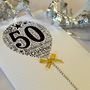 50th Happy Birthday Balloon Sparkle Card, thumbnail 4 of 12