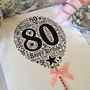 80th Happy Birthday Balloon Sparkle Card, thumbnail 6 of 12