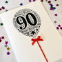 90th Happy Birthday Balloon Sparkle Card, thumbnail 4 of 11