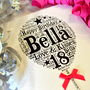 Personalised Happy Birthday Balloon Sparkle Card, thumbnail 4 of 12