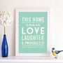 Personalised 'This Home Is Run On' Print, thumbnail 1 of 6