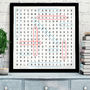 Personalised Word Search Art, thumbnail 2 of 6