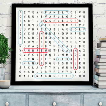 Personalised Word Search Art, 2 of 6