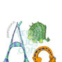 Personalised Dinosaur Alphabet Children's Print, thumbnail 10 of 12