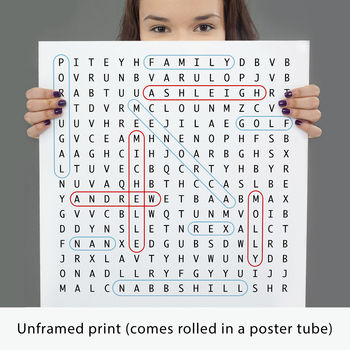 Personalised Word Search Art, 5 of 6