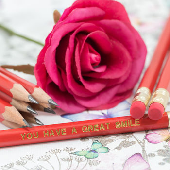 12 Personalised Red Pencils, 2 of 3